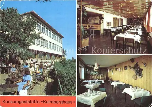 Saalfeld Saale Restaurant Kulmberghaus Kat. Saalfeld