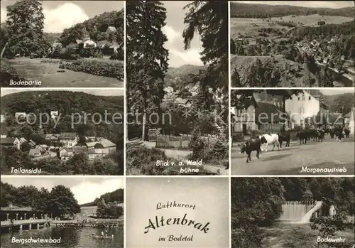 Altenbrak Harz Bodwehr Schwimmbad Waldbuehne Kat. Altenbrak