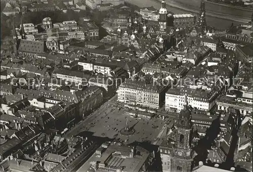 Dresden Fliegeraufnahme Altmarkt vor der Zerstoerung 1945 Kat. Dresden Elbe