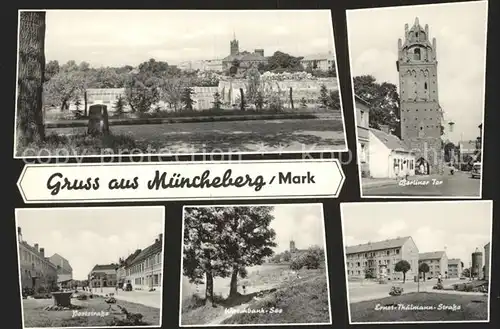 Muencheberg Berliner Tor Poststrasse Kat. Muencheberg