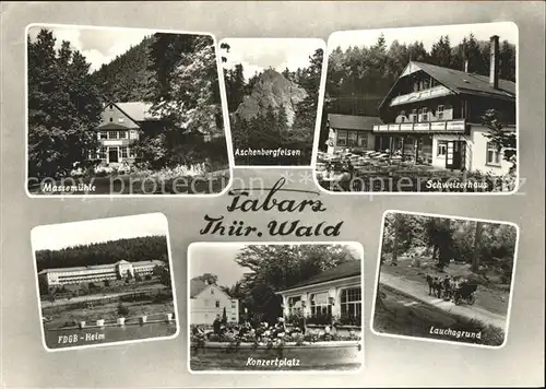 Tabarz Massemuehle Aschenbergfelsen Lauchagrund Kat. Tabarz Thueringer Wald