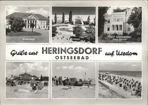Heringsdorf Ostseebad Usedom Kurpark Kulturhaus Strand Kat. Heringsdorf