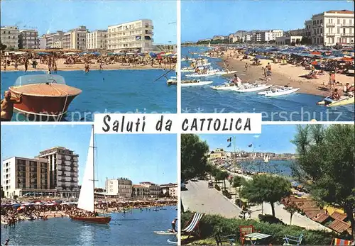 Cattolica Strand spiaggia Segelboote Kat. Cattolica