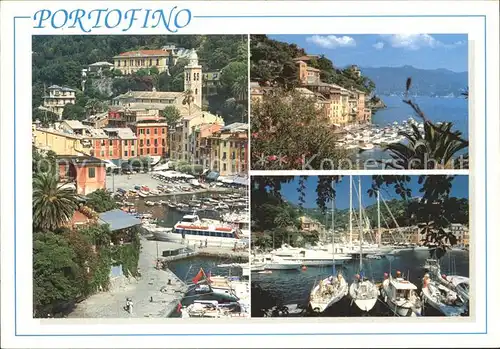 Portofino Liguria Riviera Ligure Segelschiffe  Kat. Portofino