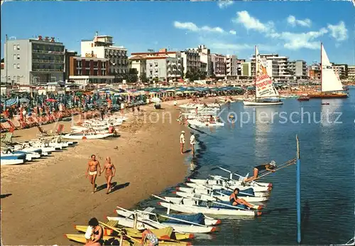 Cattolica spiaggia di ponente der Westenstrand Segelboote Padelboote Kat. Cattolica