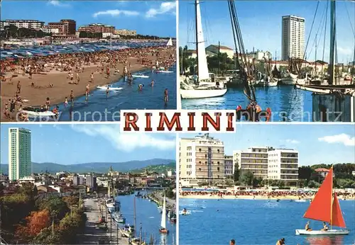 Rimini Strand Segelboote Kat. Rimini