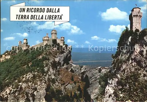 San Marino Repubblica Terra della liberta le tre Torri