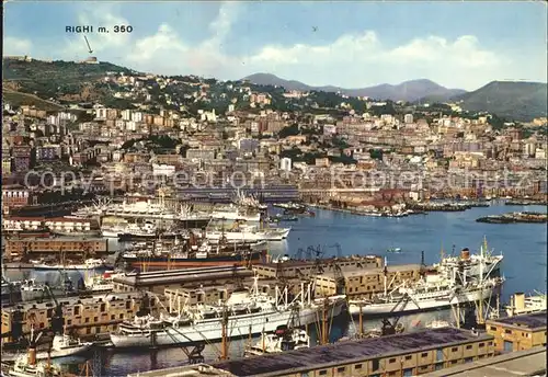 Genova Genua Liguria Hafen und Gesamtansicht  Kat. Genova