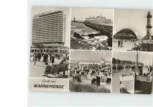 Warnemuende Ostseebad Hotel Neptun Leuchtturm Strand Hafen Kat. Rostock