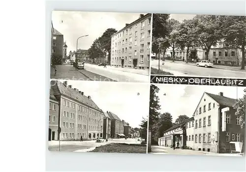 Niesky Friedrich Engels  Strasse Rathaus Karl Marx Strasse Kat. Niesky