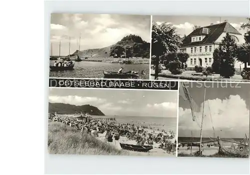 Baabe Ostseebad Ruegen Blick zur Moritzburg Kurverwaltung Strand Kat. Baabe