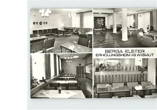 Berga Elster Erholungsheim Wismut Klubraum Vestibuel Gaststaette Rezeption Kat. Berga Elster