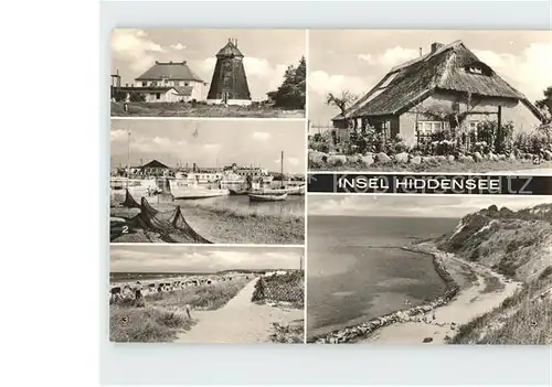Insel Hiddensee Steilkueste Hafen Strand Vitte Altes Haus Kat. Insel Hiddensee