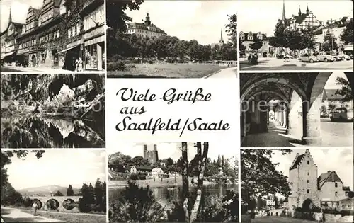 Saalfeld Saale Bruecke Tor Strassenansicht  Kat. Saalfeld