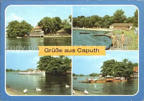 Caputh Gaststaette Faehrhaus MS Seebad Templin Weissen Flotte Faehre Kat. Schwielowsee