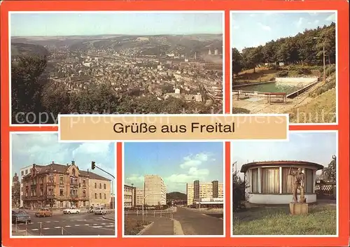 Freital Windbergbad Cafe am Markt Zaukerode  Kat. Freital