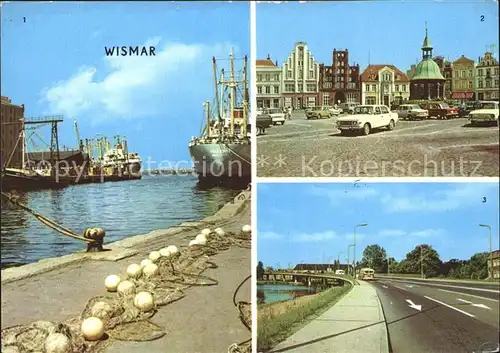 Wismar Mecklenburg Hafen Markt Hochbruecke 