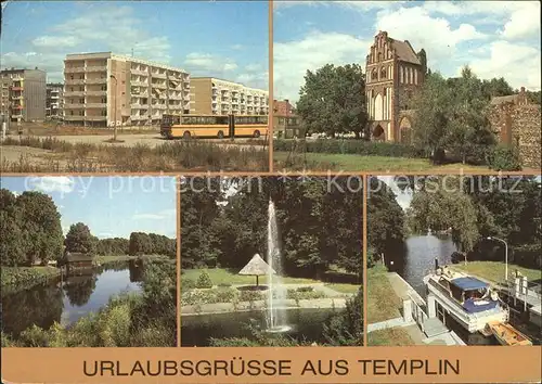 Templin Ringstrasse Stadtmauer Schleuse  Kat. Templin