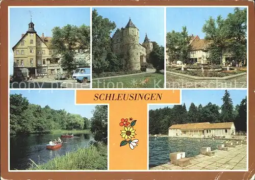 Schleusingen Rathaus Schloss Bertholdsburg Brunne Mark  Kat. Schleusingen