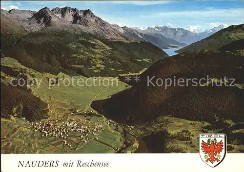 Nauders Tirol Reschensee Grosse Schafkopf Ortler  Kat. Nauders