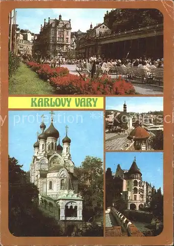 Karlovy Vary Kolonada Rusky kostel  Kat. Karlovy Vary Karlsbad