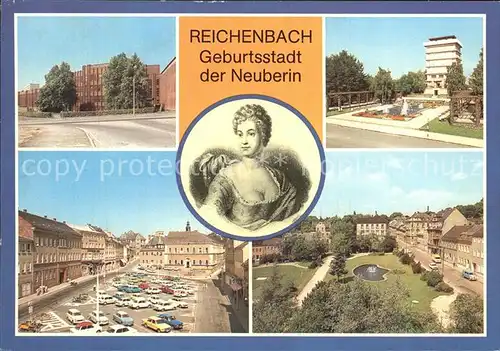 Reichenbach Vogtland Neuberin Wasserturm Markt Kat. Reichenbach