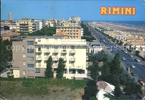 Rimini Gesamtansicht mit Strand Kat. Rimini