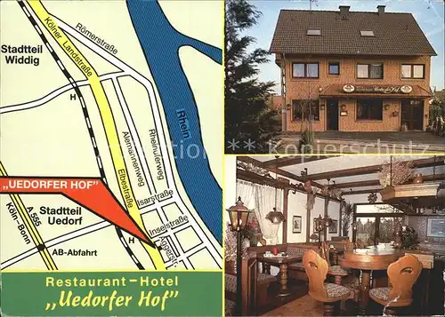 Guestrow Mecklenburg Vorpommern Hotel Uesdorfer Hof Stadtkarte Kat. Guestrow