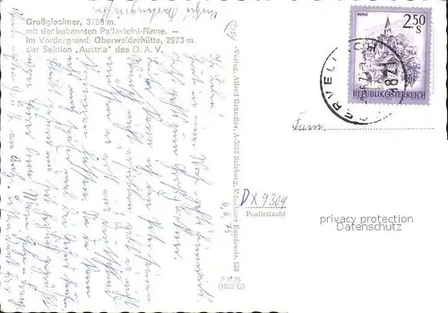 Grossglockner Pallavicini Rinne Oberwalderhuette  Kat. Heiligenblut