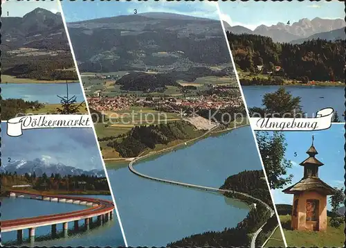 Voelkermarkt Turnersee Bruecke Stausee Klopeinersee Kaertner Bildstock Kat. Voelkermarkt