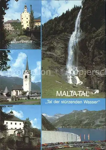 Fallbach Maltatal Wasserfall Gmuend unteres Tor Gotische Pfarrkirche Schloss  Kat. Fallbach