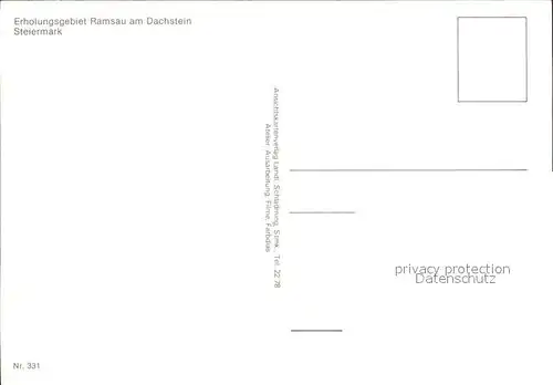 Ramsau Dachstein Steiermark Erholungsgebiet Peterbauer Timmelbauer Feichtlhof Ortnerhof Kat. Ramsau am Dachstein