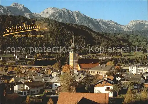 Schladming Obersteiermark Bergstadt Blick Dachsteinmassiv Eselstein Guttenberghaus Kat. Schladming