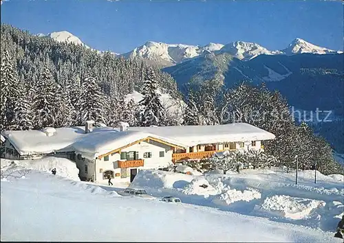 Ramsau Berchtesgaden Berggasthof Zipfhaeusl Sahnegletscher Winterlandschaft Kat. Ramsau b.Berchtesgaden