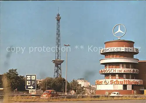 Berlin Funkturm Werbesaeule Kat. Berlin