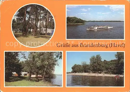 Brandenburg Havel Campingplatz Breitlingsee Insel Kiehnwerder Badestelle Malge Kat. Brandenburg