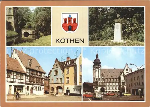 Koethen Anhalt Naumann Denkmal Holzmarkt Johann Sebastian Bach Gedenkstaette Kat. Coethen