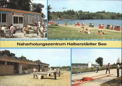 Halberstadt Naherholungszentrum See Strand Minigolf Tischtennis Kat. Halberstadt
