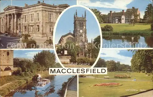 Macclesfield Macclesfield Town Hall Parish Church Gawsworth Hall Victoria Park Canal Kat. Macclesfield