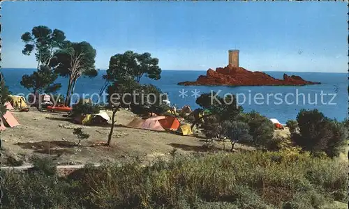 Saint Raphael Var Ile d Or au Dramont Camping Kat. Saint Raphael