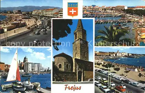 Frejus Boulevard de la Liberation Port Plage Cathedrale St Raphael Cote d Azur Kat. Frejus