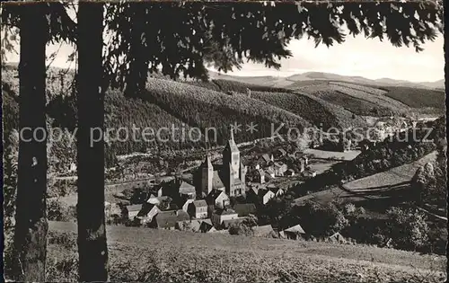 Kirchhundem Ansicht vom Waldrand aus Kat. Kirchhundem Hochsauerland