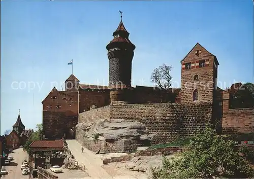 Nuernberg Burgaufgang zum Himmelstor und Sinwellturm Wahrzeichen Kat. Nuernberg