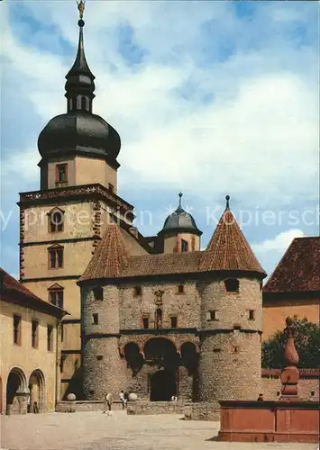 Wuerzburg Festung Marienberg Scherenbergtor Brunnen Kat. Wuerzburg