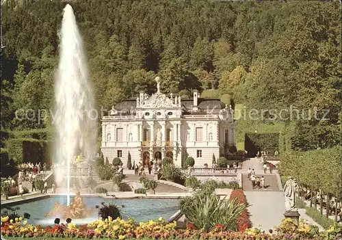 Ettal Koenigsschloss Linderhof Fontaene 19. Jhdt. Koenig Ludwig II von Bayern Kat. Ettal