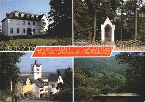 Lutzerath Teilansichten Erholungsort Kirche Bildstock Landschaft Kat. Lutzerath