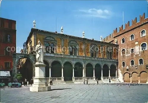 Verona Veneto Piazza dei Signori Monumento a Dante Denkmal Kat. Verona