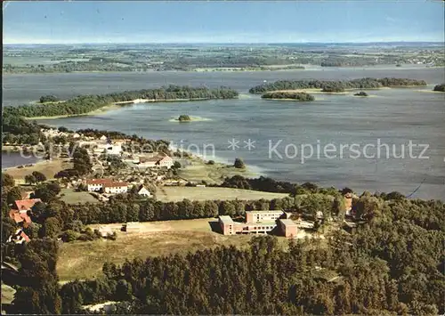 Koppelsberg Grosser Ploener See Jugendheim Landvolk Hochschule Jugendherberge Fliegeraufnahme Kat. Ploen