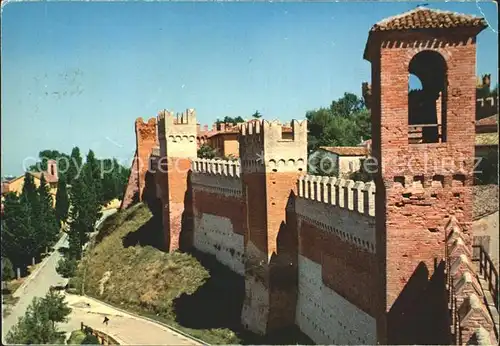 Gradara Pesaro Mura di cinta del Castello Schloss Mauer Kat. Pesaro