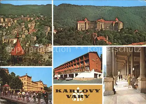Karlovy Vary Teilansichten Eger Bruecke Hotel Imperial Kolonnade  / Karlovy Vary Karlsbad /